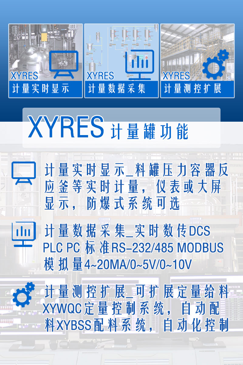 XYRES電子稱重式計量罐系統 功能